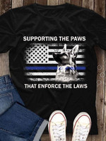 American flag shepherd dog supporting the paws that enforce the laws T shirt hoodie sweater