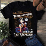 Betty boop february girl i'm not old i'm vintage T shirt hoodie sweater