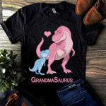Dinosaur mom and son grandmasaurus T shirt hoodie sweater