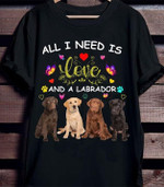Heart and butterlies all i need is and a labrador dog T shirt hoodie sweater
