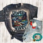 Halloween characters horror movie river vibes Tie Dye Bleached T-shirt