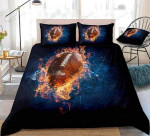 3d American Football Fire Rugby Cotton Bed Sheets Spread Comforter Duvet Cover Bedding Sets