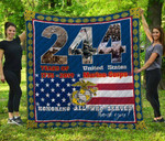 244 Years Of United States Marine Corps Quilt Blanket Great Customized Blanket Gifts For Birthday Christmas Thanksgiving