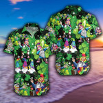 Shamrock Gnome Hippie Saint Patrick's Day Hawaiian Shirt