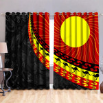 Indigenous Flag Circle Dot Blackout Thermal Grommet Window Curtains