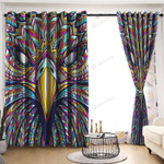 Eagle With Colorful Pattern Blackout Thermal Grommet Window Curtains