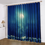 Moon and Cloud Blackout Thermal Grommet Window Curtains