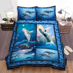 Whale Playing In The Sea Bed Sheets Spread Duvet Cover Bedding Sets