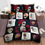 Strong Women- Flowers And Skulls Bed Sheets Spread Duvet Cover Bedding Sets