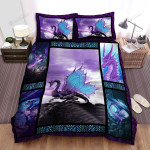 Purple Flying Dragon Bed Sheets Spread Duvet Cover Bedding Sets