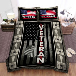 Us Army Veteran American Flag Bed Sheets Spread Duvet Cover Bedding Sets
