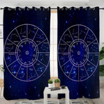Galaxy Zodiac Patterns Blackout Thermal Grommet Window Curtains