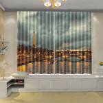 Bridge And Tower At Night Blackout Thermal Grommet Window Curtains