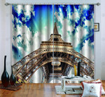 Tower And Sky Manmade Blackout Thermal Grommet Window Curtains