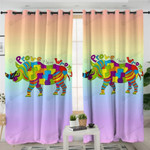 Prove Them Wrong Rhino Rainbow Blackout Thermal Grommet Window Curtains
