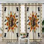Tribe Chief And Warriors Native American Blackout Thermal Grommet Window Curtains
