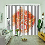 3d Hand With Bohemian Pattern Blackout Thermal Grommet Window Curtains