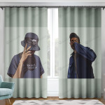 Hip Hop Style Figure Blackout Thermal Grommet Window Curtains