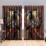 Native American Man The Warrior Blackout Thermal Grommet Window Curtains