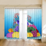 Underwater World With Coral Blackout Thermal Grommet Window Curtains