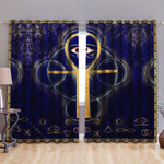 Ankh Ancient Egypt Blackout Thermal Grommet Window Curtains