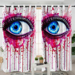Attractive Pink Eye Blackout Thermal Grommet Window Curtains