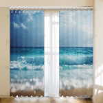 Beach In Sunset Blackout Thermal Grommet Window Curtains
