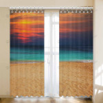 Awesome Sunset On Sea Blackout Thermal Grommet Window Curtains