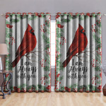 Cardinal Bird Always Be With You Blackout Thermal Grommet Window Curtains