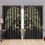 Skull And Sword Printed Window Curtains