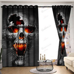 Skull Death Is Coming Printed Window Curtains