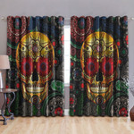 Skull I'm Not Scared To Die Printed Window Curtains