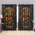 Us Marine Corps Skull Printed Window Curtain Home Decor