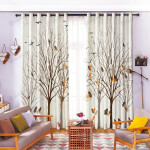 Bare Trees In The Foggy Forest Blackout Thermal Grommet Window Curtains