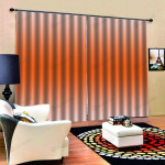 Orange Ombre Blackout Thermal Grommet Window Curtains