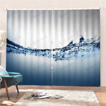 Water Move Blackout Thermal Grommet Window Curtains
