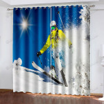Go Skiing Blackout Thermal Grommet Window Curtains