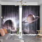 Planets In Space Blackout Thermal Grommet Window Curtains