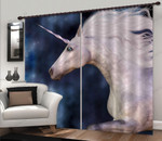 Unicorn In The Universe Blackout Thermal Grommet Window Curtains