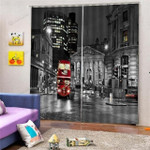 London City At Night Blackout Thermal Grommet Window Curtains