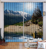 Mountains And Sunlight Blackout Thermal Grommet Window Curtains