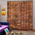 Brick Wall Blackout Thermal Grommet Window Curtains