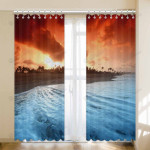 Ocean Sunrise Blackout Thermal Grommet Window Curtains