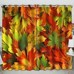 Fallen Leaves In Autumn Blackout Thermal Grommet Window Curtains