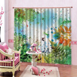 Plant Drawing Art Blackout Thermal Grommet Window Curtains