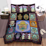 Mandala Floral Hand Of Hamsa With Eye Bed Sheets Spread Duvet Cover Bedding Sets