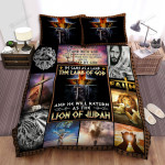 Jesus Christ He Came As The Lamb The Lamb Of God And He Will Return As The Lion Of Judah Bed Sheets Spread Duvet Cover Bedding Sets