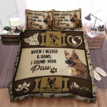 German Shepherd When I Needed A Hand I Found Your Paw Bed Sheets Spread Duvet Cover Bedding Sets