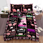 Flamingo Campground Drinking League Bed Sheets Spread Duvet Cover Bedding Sets