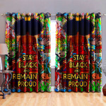 Black Girl Stay Black And Remain Proud Printed Window Curtains